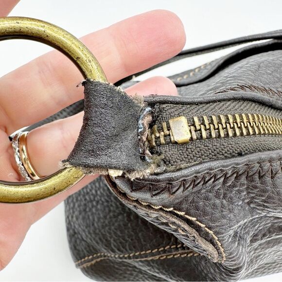 The Sak Boho Dark Brown Pebbled Leather Hobo Shoulder Bag Refurbished - Picture 8 of 13